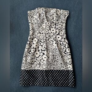 Floral & Polka Dot Black and White Sundress